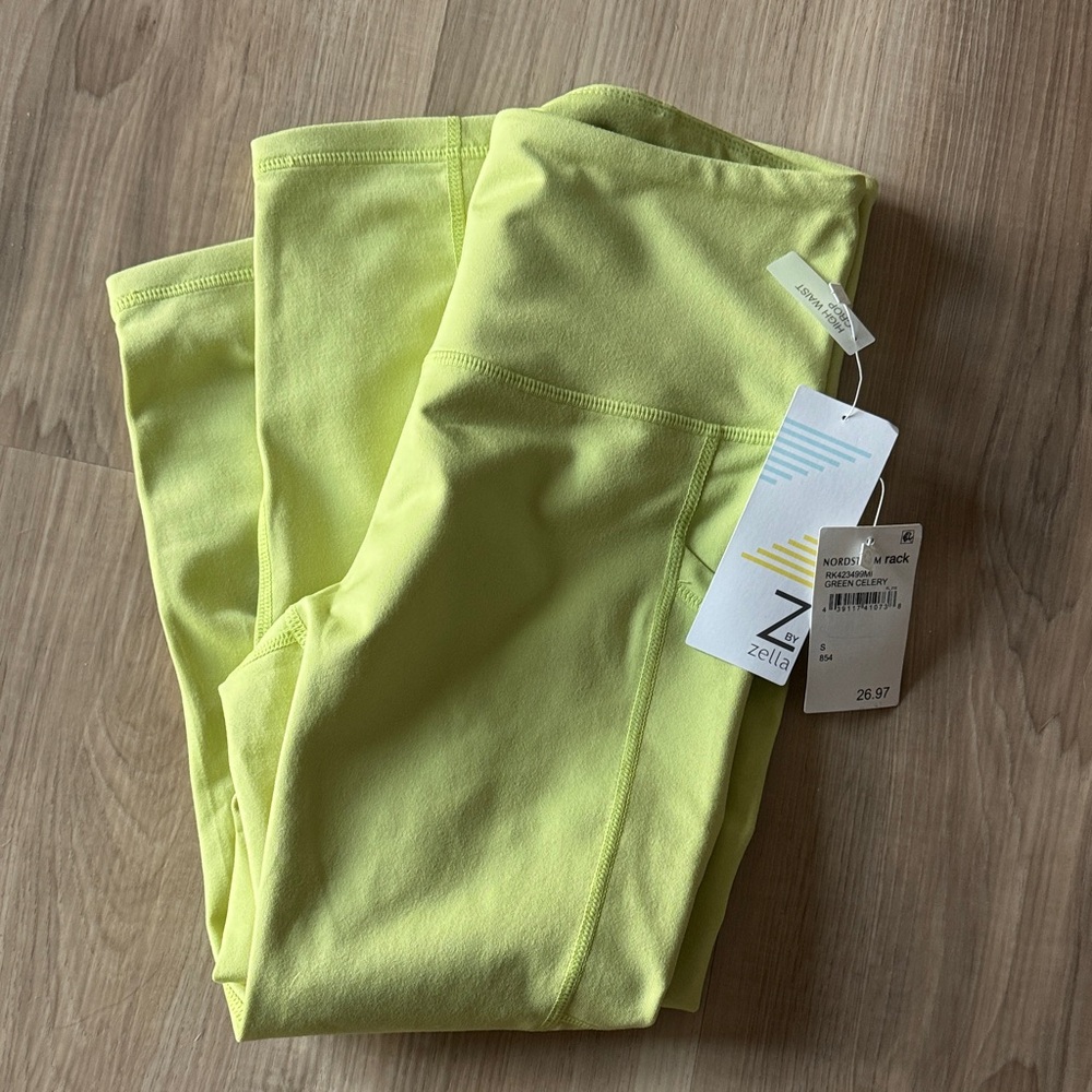 Z by Zella Vibrant Yellow Active Leggings
